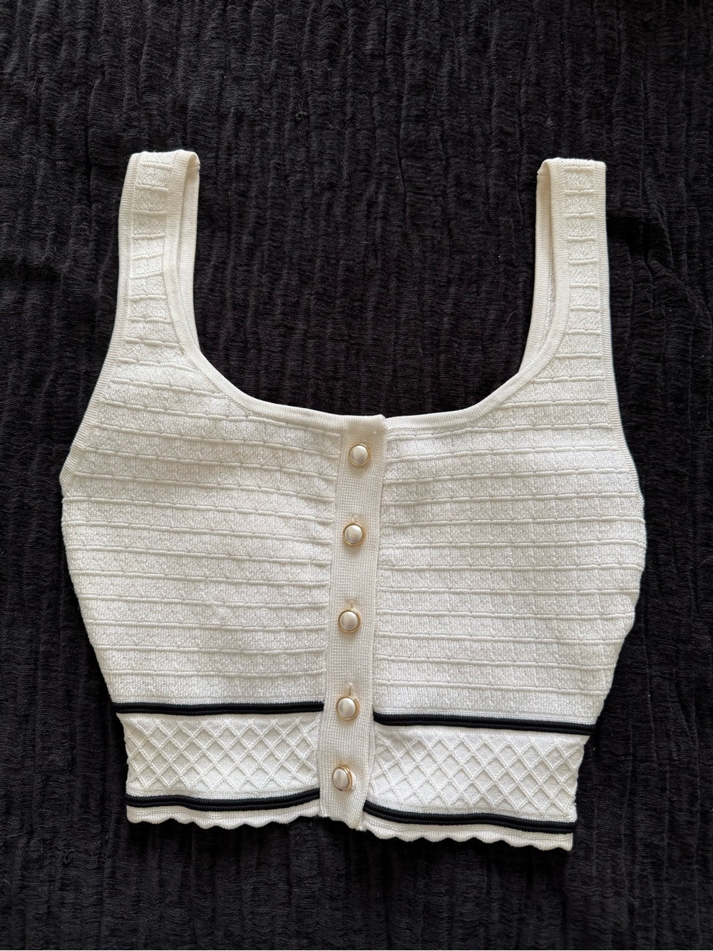 Babaton sculpt knit crop top